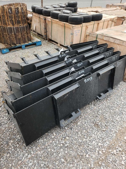 UNUSED MID STATE SKID STEER 72" LOW PROFILE BUCKET W/ TEETH