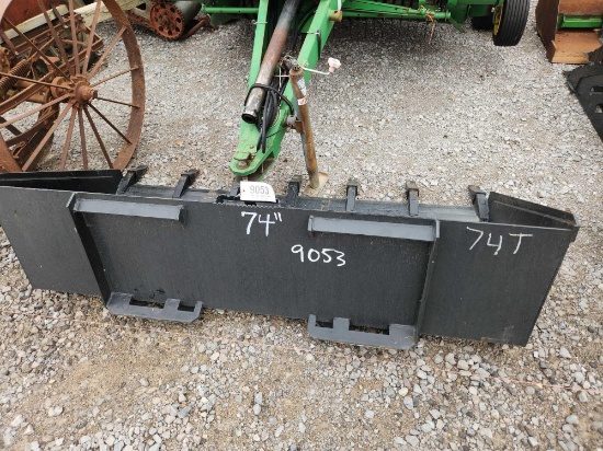 UNUSED MID STATE SKID STEER 74" LOW PROFILE BUCKET W/ TEETH