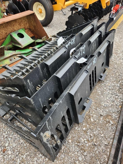 UNUSED MID STATE SKID STEER 68" ROCK BUCKET W/ TOOTHBAR