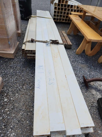 3 BAR VINAL FENCING 28 SLATS W/ 53 POST (1 MONEY)