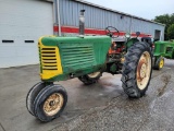 OLIVER MODEL 77 TRI-CYCLE NON ROPS TRACTOR, REAR WHEEL WEIGHTS, 1 SPOOL