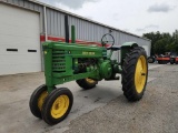 JOHN DEERE MODEL B TRI-CYCLE NON ROPS TRACTOR, PTO, DRAWBAR, 6X2 HAND CLUTCH TRANSMISSION SN#171726