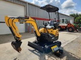 DIGGIT MODEL EM15 MINI-EXCAVATOR W/ BLADE, CANOPY, GAS ENGINE W/ 16
