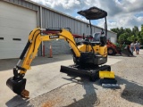 DIGGIT MODEL EM15 MINI-EXCAVATOR W/ BLADE, CANOPY, GAS ENGINE W/ 16