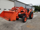 KUBOTA MODEL L3130DT-4 ROPS TRACTOR W/ KUBOTA QA LOADER, 66