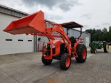 KUBOTA MODEL L4060-4 ROPS TRACTOR W/ CANOPY QA LOADER & 60