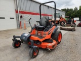 KUBOTA MODEL ZD1211 ROPS ZERO TURN MOWER W/ 60