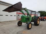 JOHN DEERE MODEL 1630-2 ROPS TRACTOR W/ LOADER & 6' BUCKET, 1-SPOOL REMOTE VALVE