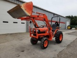KUBOTA MODEL B7510 ROPS TRACTOR, QA LOADER, 48