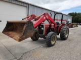 MASSEY FERGUSON MODEL 240-4 ROPS TRACTOR W/ QA LOADER, 6' BUCKET, 8X2 TRANSMISSION