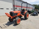 KUBOTA MODEL B7800-4 ROPS TRACTOR, 4X4, 3 RANGE HST TRANS, TOPLINK, DRAWBAR
