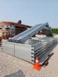 1- 24'W X 26'L X 8'T GALVANIZED BUILDING FRAME, 5 TRUSSES & 2 SIDEWALLS (MAKES A COMPLETE BUILDING)