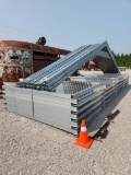 1- 24'W X 26'L X 8'T GALVANIZED BUILDING FRAME, 5 TRUSSES & 2 SIDEWALLS (MAKES A COMPLETE BUILDING)