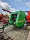 JOHN DEERE MODEL 447 ROUND BALER W/ ELECTRIC TWINE TIE, CONTROL BOX