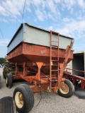 KORY 400 BUSHEL GRAVITY BED W/ ELECTRIC AUGER & KORY 10 TON WAGON GEAR IMPLEMENT TIRES EXT TONGUE
