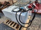 105 GALLON FUEL TANK W/ ELECTRIC PUMP ALL MOST NEW
