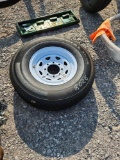 235/85R16 14 PLY TIRE W/ 8 LUG RIM
