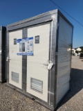 UNUSED BASTONE DOUBLE MOBILE RESTROOM W/ TOILET, SINK LIGHT 110V/220V