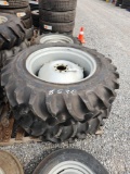 2- GOODYEAR 13.6-28 AG TIRES W/ 8 LUG RIMS (2X=$)