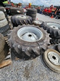 2- GOODYEAR 13.6R-28 RADIAL AG TIRES 8 LUG RIMS (2X=$)