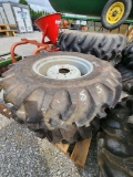 2- GOODYEAR 14.9-24 AG TIRES W/ 8 LUG RIMS (2X=$)