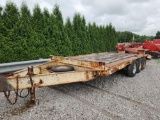 GENERAL 8'WX18'L 3 AXLE TAG ALONG TRAILER W/ RAMPS 3 AXLE BRAKE, SPARE TIRE & WHEEL GVW 22600LBS