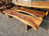 2- 8' TEAKWOOD BENCHES (2X=$)