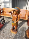 3' TEAKWOOD INDIAN CHIEF