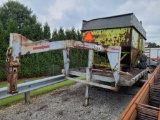 RIDGELINE 8'X20' 14KLBS GOOSENECK TRAILER W/ RAMPS, 2 BRAKE AXLE, NO TITLE