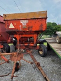FICKLIN MODEL 231 275 BUSHEL GRAVITY BED W/ 10 TON WAGON GEAR & EXT TONGUE