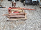 COW LIFT, 3X8 CYLINDER & HOSE, CROSS DRAWBAR, ROUND BOOM POLE, HAY SPEAR (1 MONEY)