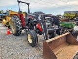 MASSEY FERGUSON MODEL 362-2 ROPS TRACTOR W/ QA LOADER, 6' BUCKET, 8X8 SHUTTLE TRANSMISSION, 2-SPOOL