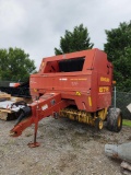 NEW HOLLAND MODEL 678 ROUND BALER W/ BALE RAMP, AUTO-WRAP, TWINE TIE