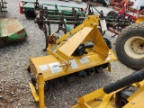 UNUSED BEHLEN COUNTRY 3PT 4' ROTARY TILLER W/ SLIP CLUTCH YELLOW