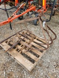 2- HAY GRABS, HAY FORK, SAUSAGE GRINDER, CORN SHLLER (1 MONEY)