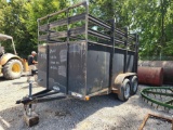 TYE-BRO METALS 6'x12' 2 AXLE LIVESTOCK TRAILER W/ 1 BRAKE AXLE AND NO TITLE