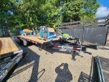 GORILLA 8'X16' W/ 4 DOVE TAIL TRAILER, RAMPS, 2 AXLE BRAKES, DECK OVER 14KLBS