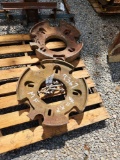 2- REAR WHEEL WEIGHTS W/ HARDWARE (FIT MF 255) 2X=$