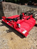 TITAN 3PT 7' ROTARY CUTTER W/ DUAL TAIL WHEELS 90HP GEARBOX W/ SLIP CLUTCH RED UNUSED