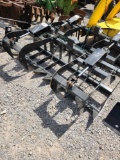 TITAN SKID STEER DOUBLE CYLINDER GRAPPLE W/ HOSES & FITTINGS UNUSED
