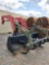 MASSEY FERGUSON MODEL 1080 QUICK ATTACH FRONT LOADER W/ QA HOOK STYLE 8' BUCKET