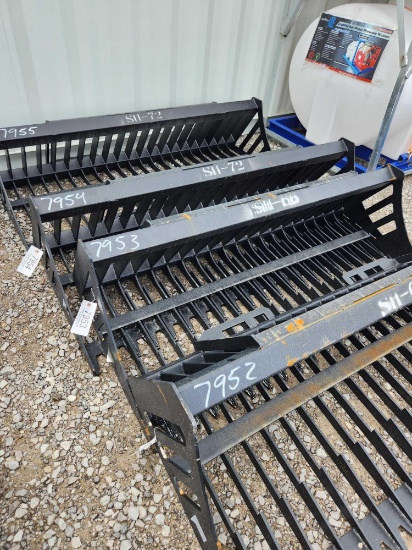 UNUSED GREATBEAR SKID STEER 66" ROCK BUCKET