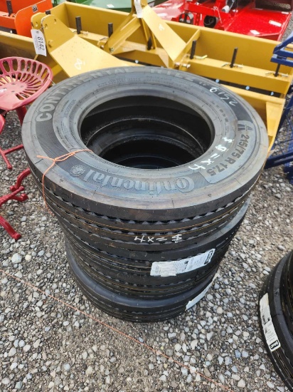 4- CONTINENTAL 225/75 R17.5 RADIAL LOAD RANGE J UNUSED (4X=$)