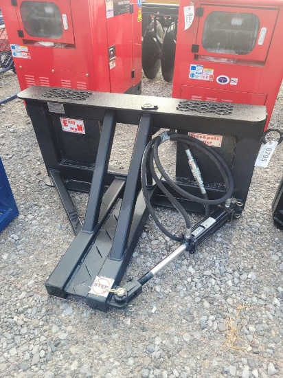 UNUSED AMERICA INDUSTRIAS SKID STEER HYDRAULIC TREE & POST PULER W/ CYLINDER & HOSES & FITTINGS