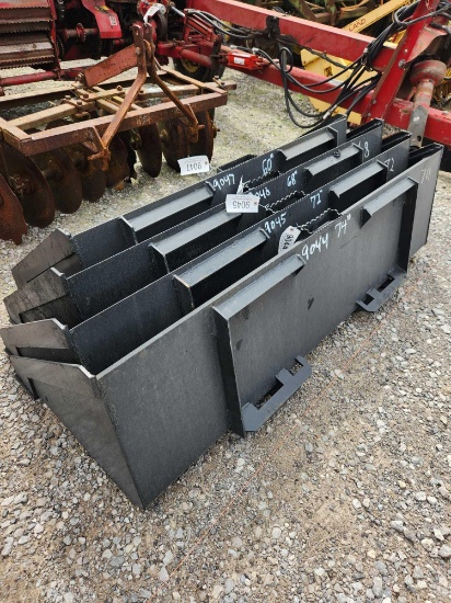 UNUSED MID STATE SKID STEER 68" LOW PROFILE BUCKET W/ CUTTING EDGE