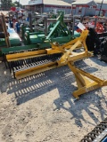 KING KUTTER UNUSED 3PT 7' ANGLE ROCK RAKE (YELLOW)