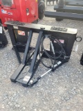 UNUSED AMERICA INDUSTRIAS SKID STEER HYDRAULIC TREE & POST PULER W/ CYLINDER & HOSES & FITTINGS