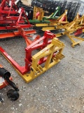 UNUSED KING KUTTER 3PT HEAVY DUTY BALE FORK YELLOW