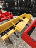 UNUSED KING KUTTER 3PT 6' BOX BLADE W/ TEETH YELLOW
