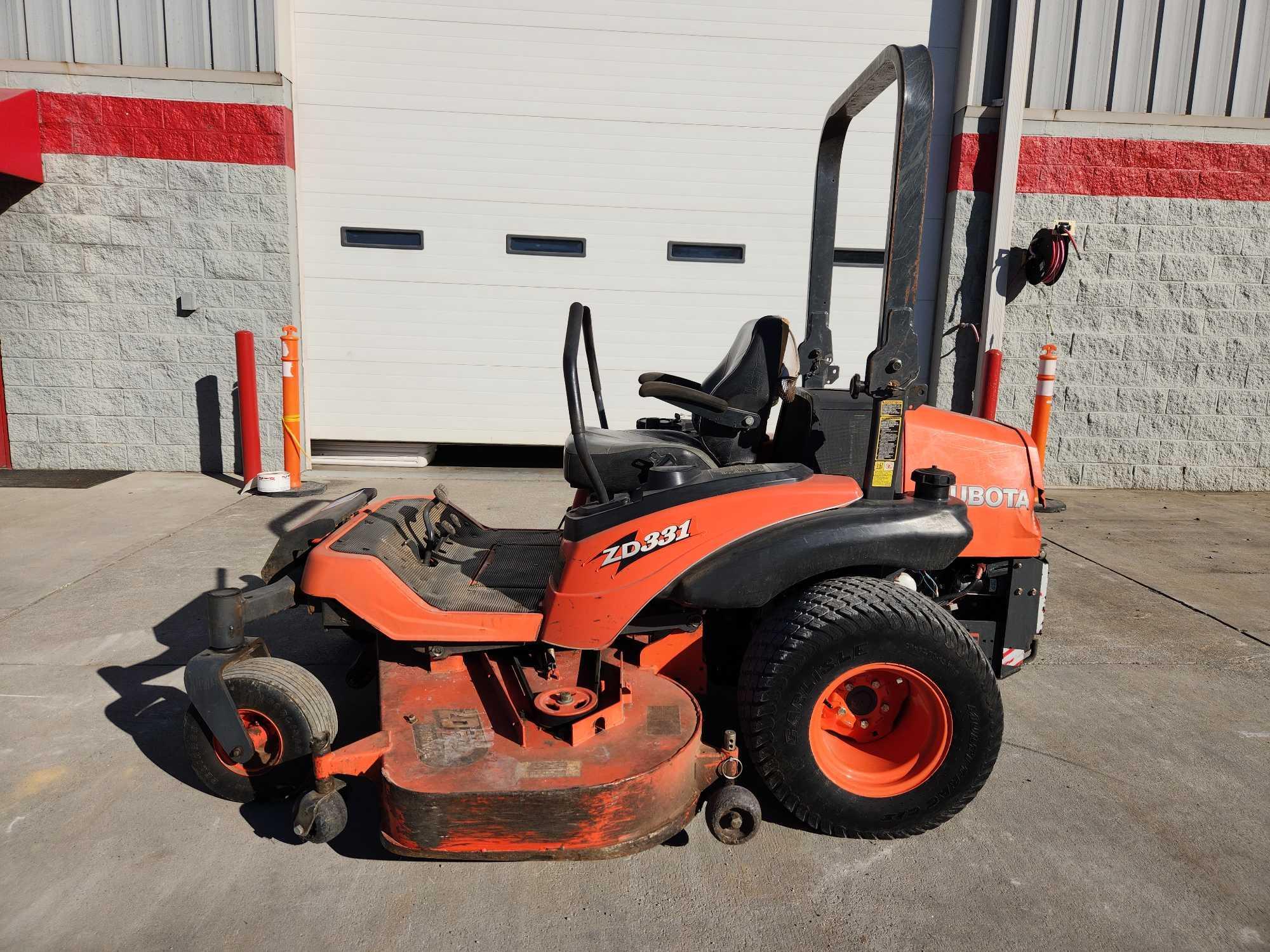 KUBOTA MODEL ZD331 ROPS ZERO TURN MOWER, DIESEL Proxibid